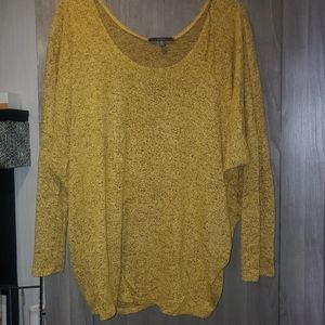 Mustard colored lightweight sweater shirt